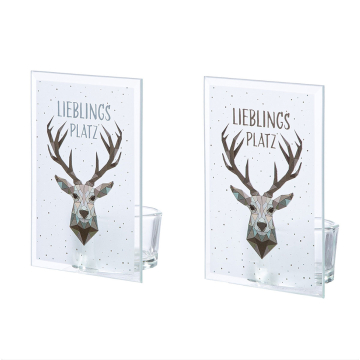 GILDE Glas-Teelichtleuchter Othello