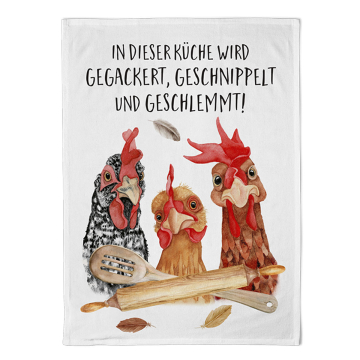 Geschirrtuch Verrückte Hühner