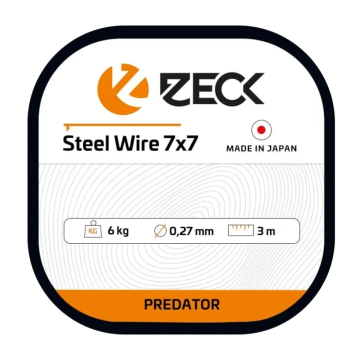 ZECK Fishing Vorfach 7 x 7 Steel Wire 6 kg / 3 m