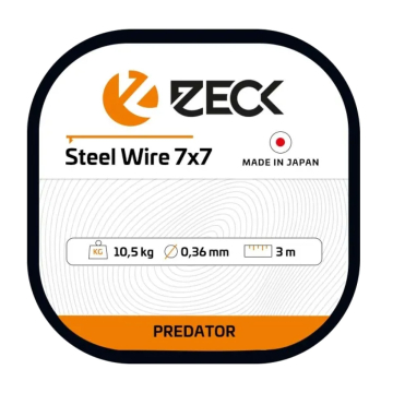 ZECK Fishing Vorfach 7 x 7 Steel Wire 10,5 kg / 3 m