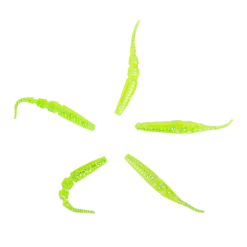 Olek-Fishing Gummiköder Special Worm V2 Transparent Lime Chartreuse UV