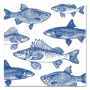 PPD Servietten Graphic Fishes Marine