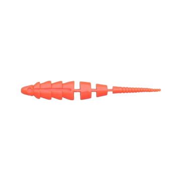 Olek-Fishing Gummiköder Kaiman 4 cm Transparent Orange Glitter UV