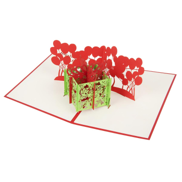 Pop up Karte "Geschenkbox (rot/grün)"