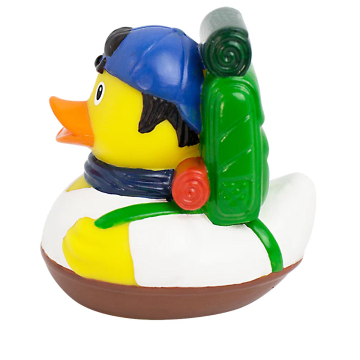 Quietscheente Backpacker