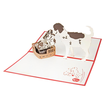 Pop up Karte "Hundefamilie"