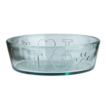 GILDE Glas-Fressnapf Pfotenmotive (23 cm)