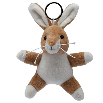 Schlüsselanhänger Hase aus Plüsch