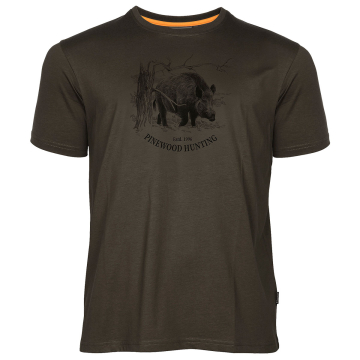 Pinewood Wild Boar T-Shirt Suede Brown