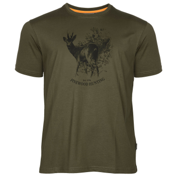 Pinewood Roe Deer T-Shirt Oliv