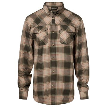 Pinewood Finnveden Forest Flannel Herren-Hemd Olivgrün/Dunkelgrün