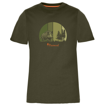 Pinewood Wild Boar T-Shirt Damen Olivgrün