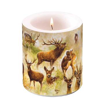Ambiente Kerze Rehwild - Hirsche (Poortvliet)