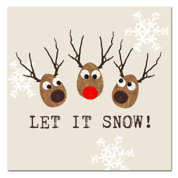 PPD Servietten Let it Snow cream