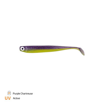 ZECK Hänels ZANDER Gummifisch Purple Chartreuse