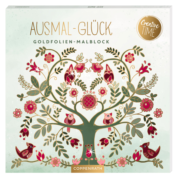 Ausmal-Glück: Goldfolien Malblock