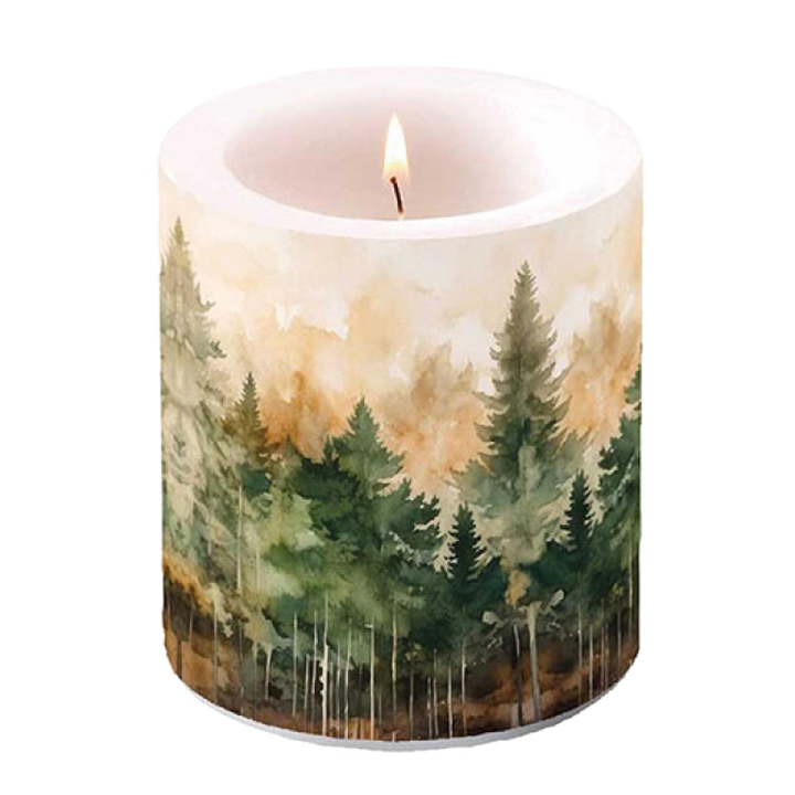 Ambiente Dekorkerze mittel Evergreen trees