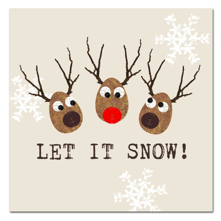 PPD Servietten Let it Snow cream