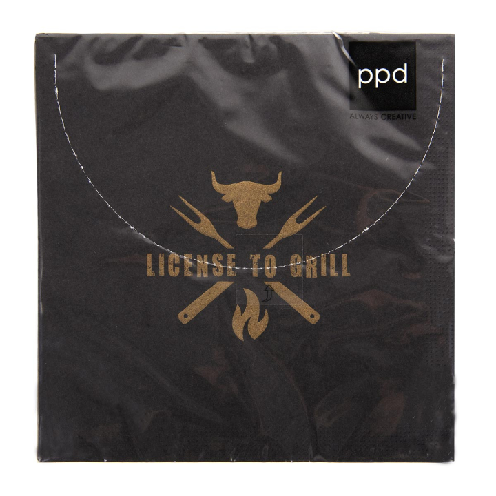 PPD Servietten Grill Black