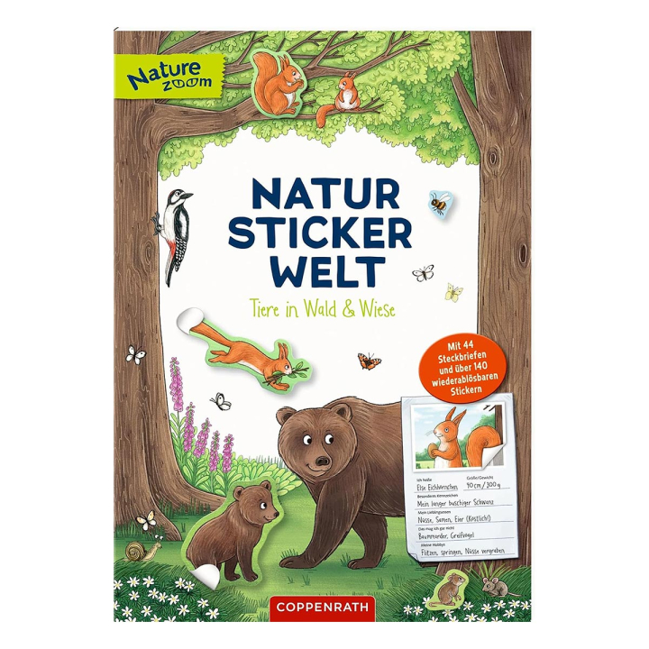 Nature Zoom: Natur Sticker Welt Tiere in Wald und Wiese