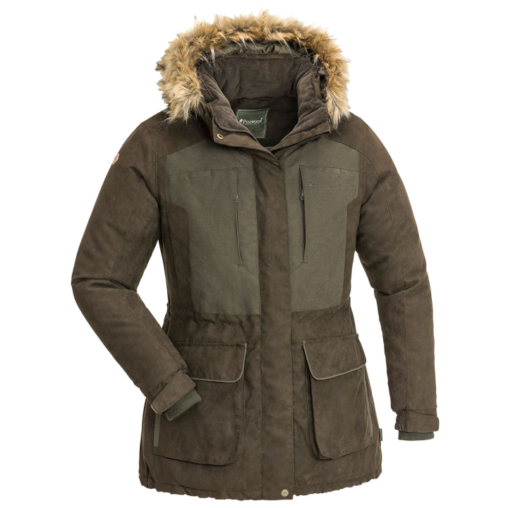 Pinewood Damen-Jacke Abisko 2.0 Suede-Braun