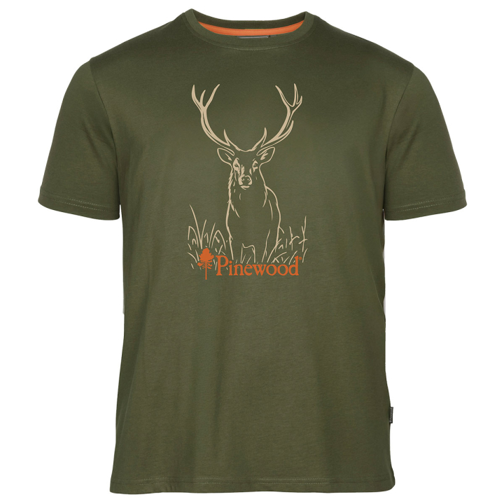 Pinewood Red Deer T-Shirt Herren Gr&uuml;n