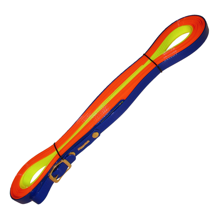 Niggeloh Biothane Schwei&szlig;riemen Track Orange-Gelb-Blau
