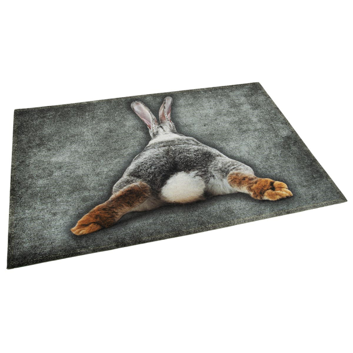 Fußmatte Kaninchen mit gestreckten Hinterbeinen 75 x 50 cm