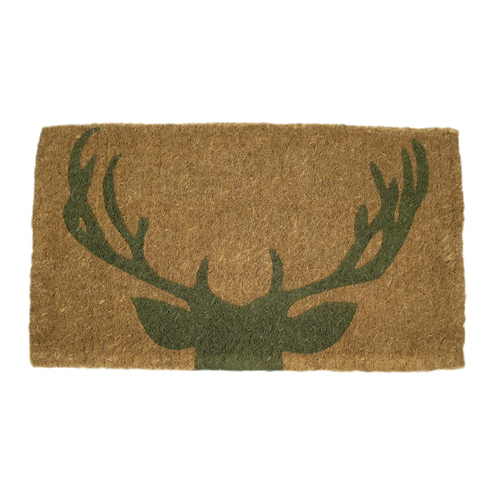 Kokos Fußmatte Hirsch Grün 75 cm