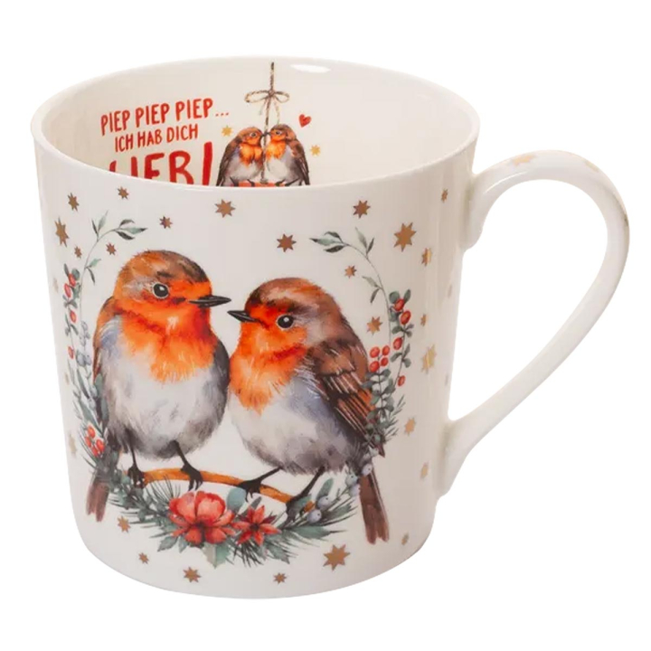 Becher Rotkehlchenliebe