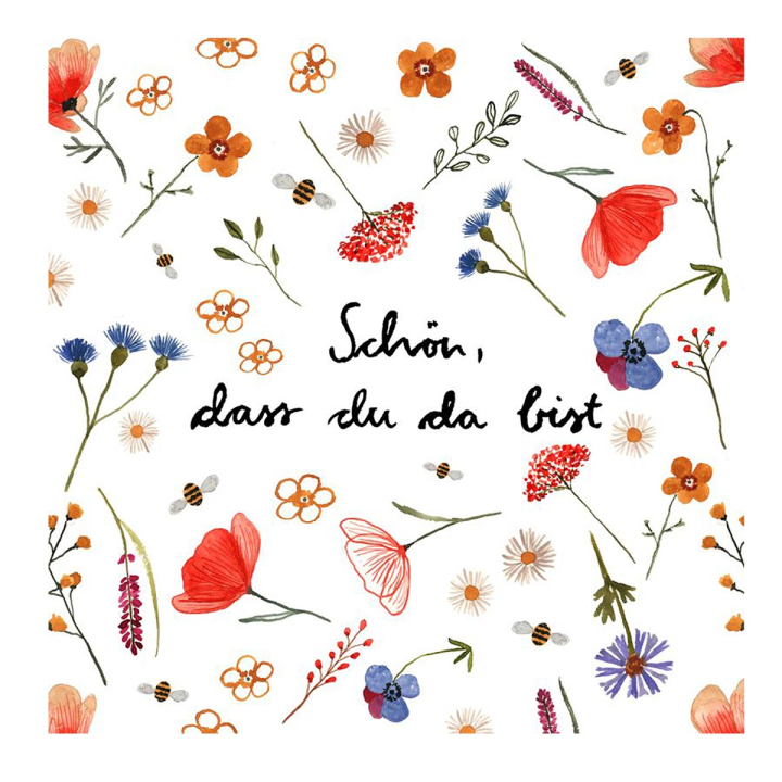 PPD Servietten Schön dass du da bist