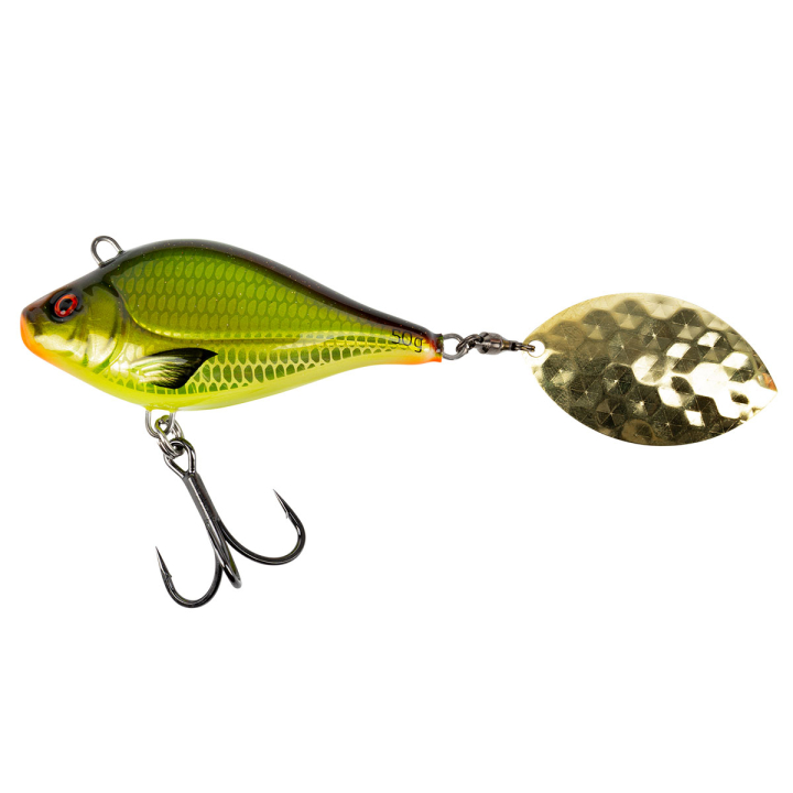 Raubfisch Edition: Hechtgranate Größe XL Motoroil/Fluogelb