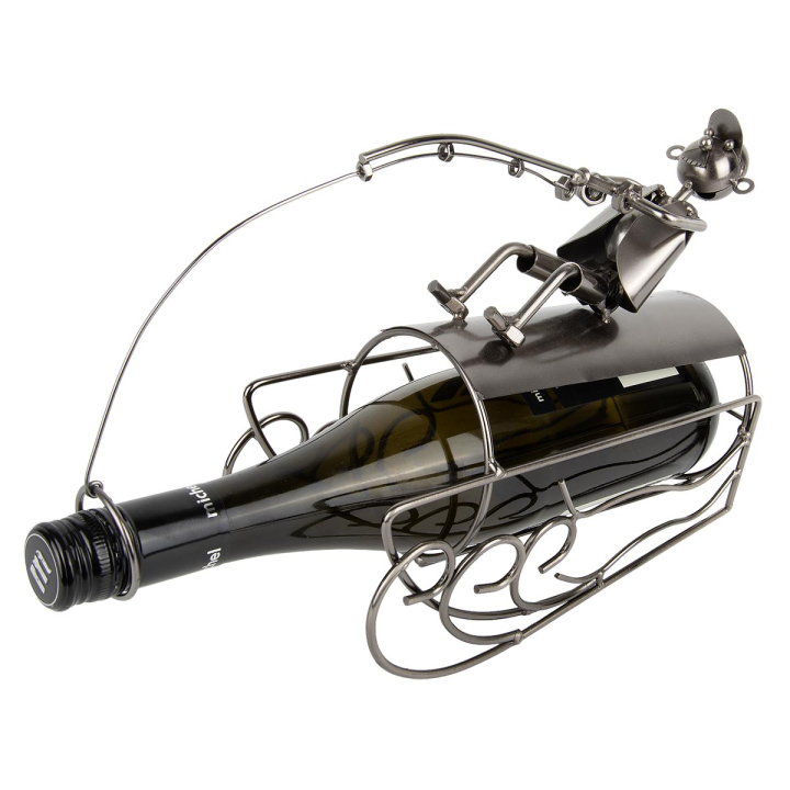 Flaschenhalter Angler mit Boot