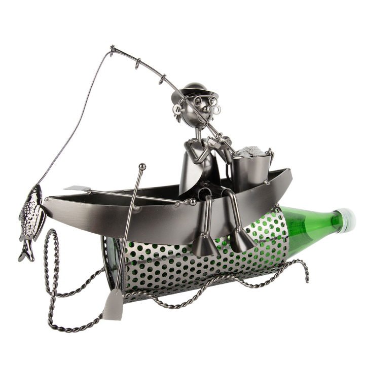 Flaschenhalter Angler im Boot