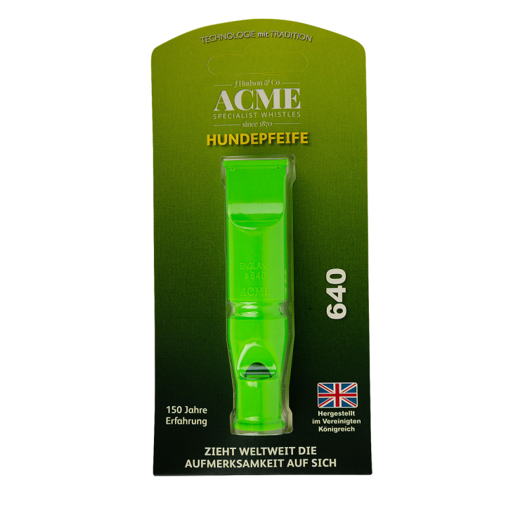 ACME Doppeltonpfeife No. 640 neon-gr&uuml;n (9 cm)