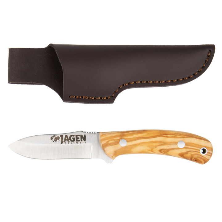 JAGEN WELTWEIT Edition: Vollintegralmesser Olivenholzgriff