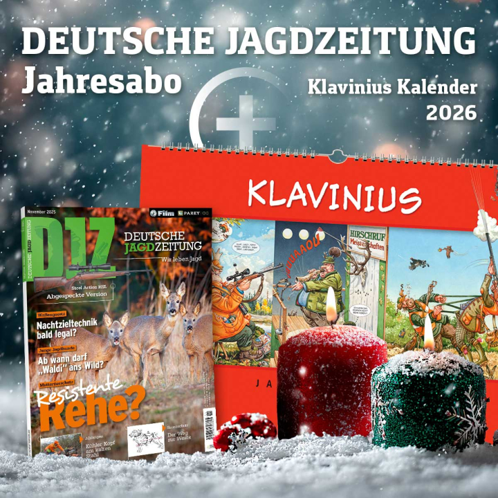 DEUTSCHE JAGDZEITUNG Jahresabo + Klavinius Jagdkalender 2026