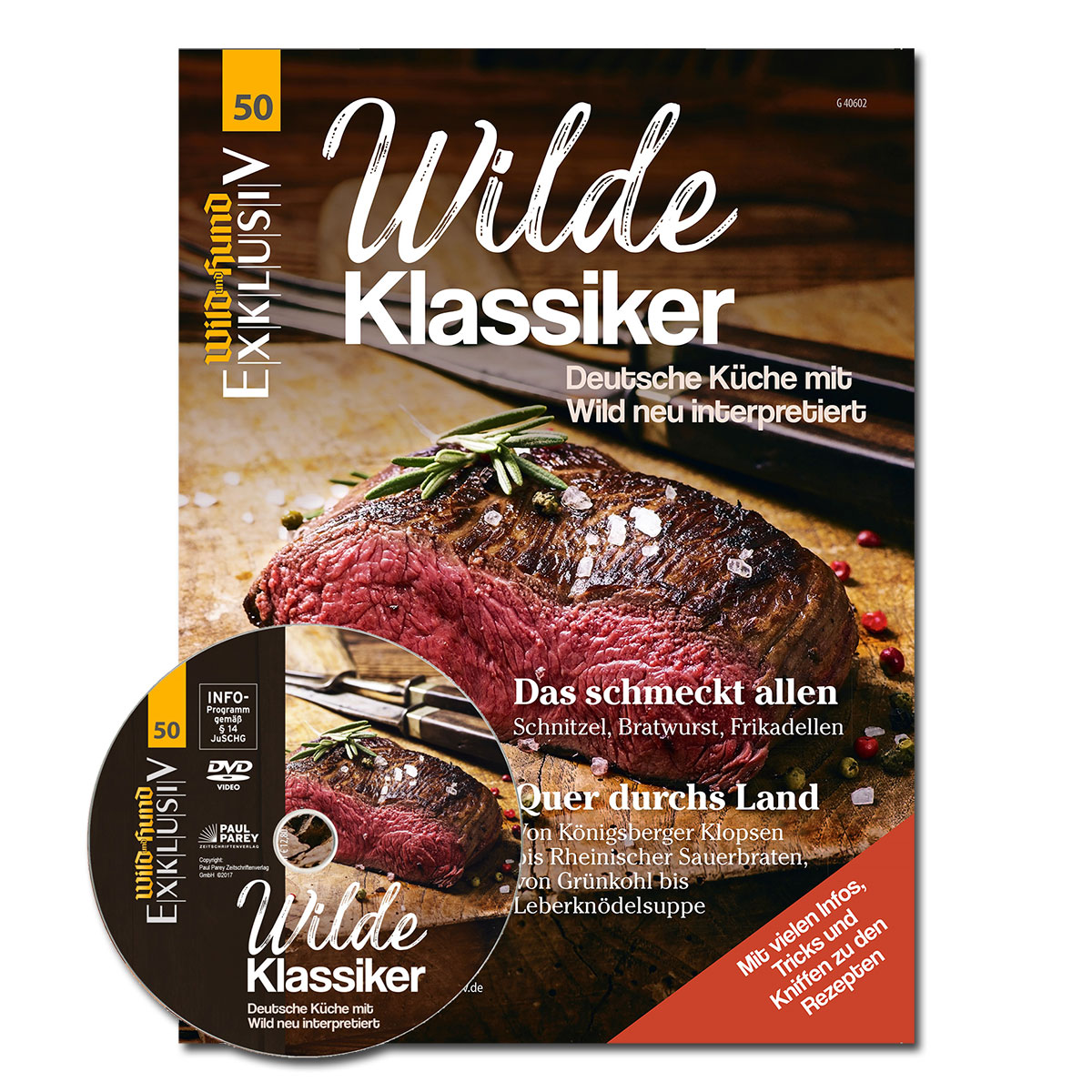 WILD UND HUND Exklusiv Nr. 50: Wilde Klassiker - Deutsche Küche mit Wild neu interpretiert inkl. DVD im Pareyshop
