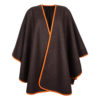 KEYLER Damen Lodenponcho "Wetterwand" Braun/Orange im Pareyshop