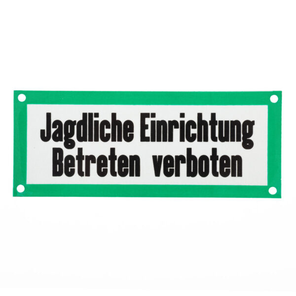 Aluminium-Schild "Jagdliche Einrichtung" im Pareyshop