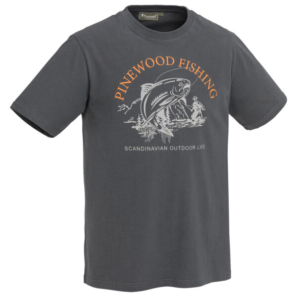 Pinewood Herren T-Shirt Fish Anthrazit im Pareyshop