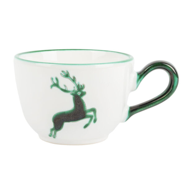 Gmundner Keramik Kaffeetasse Hirsch grün im Pareyshop