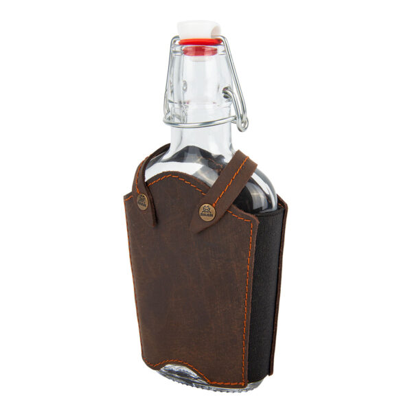 AKAH Glas-Trinkflasche mit Lederbezug im Pareyshop