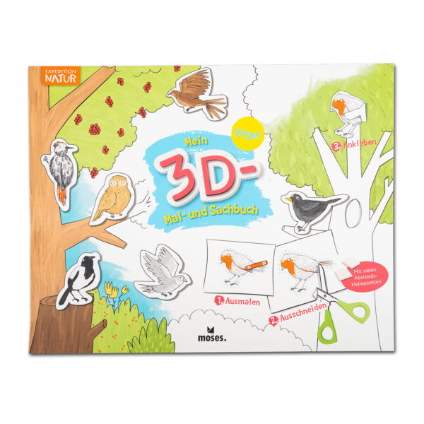 Mein 3D Mal- und Sachbuch - Vögel im Pareyshop