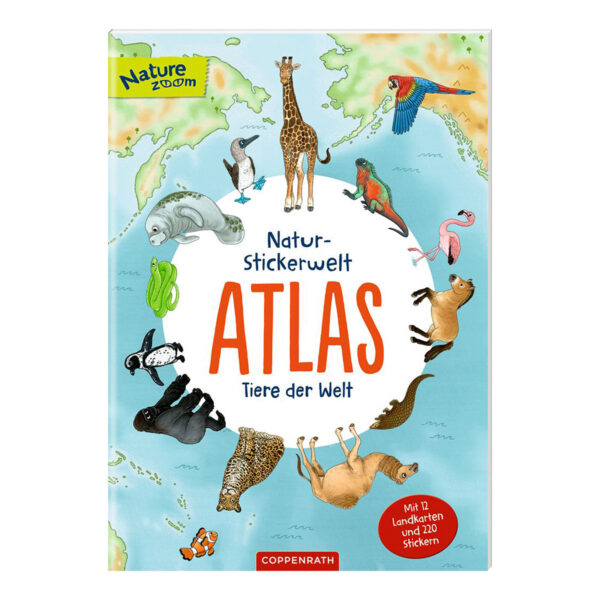 Natur Stickerwelt  Atlas - Tiere der Welt im Pareyshop