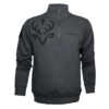 Jagdstolz Half-Zip Sweater Grau Logo Hirsch Black im Pareyshop