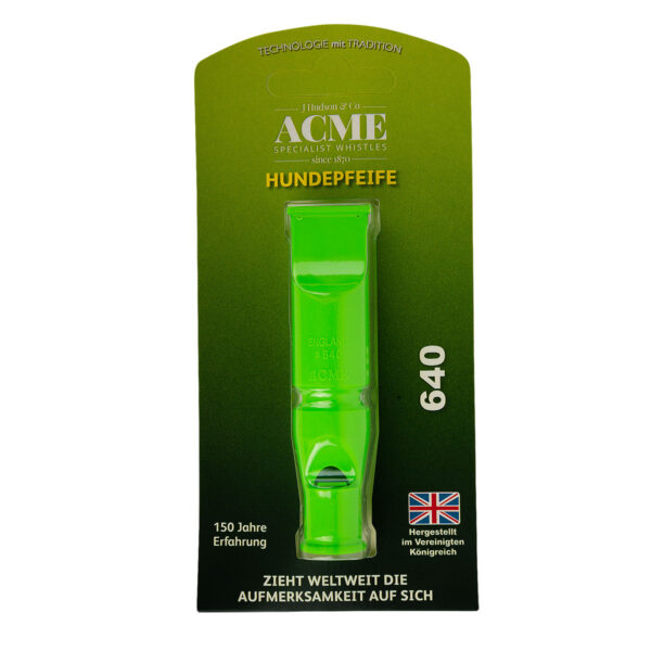 ACME Doppeltonpfeife No. 640 neon-grün (9 cm) im Pareyshop