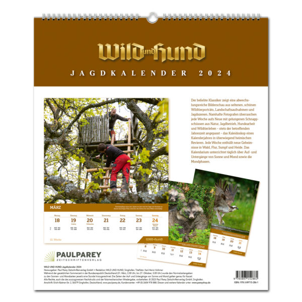 WILD UND HUND Edition: Jagdkalender Tischvariante 2024 im Pareyshop