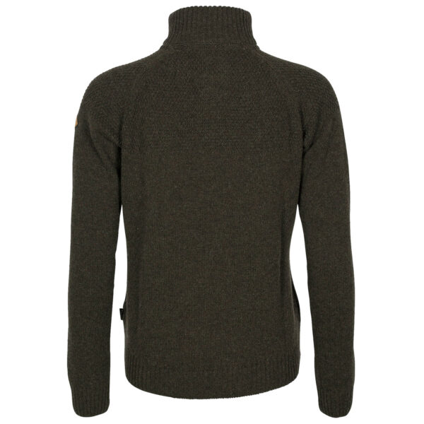 Pinewood Damen-Sweater Värnamo T-Neck Dunkelgrün Meliert im Pareyshop