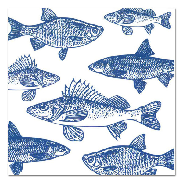 PPD Servietten Graphic Fishes Marine im Pareyshop